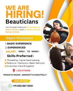 Sri Anu Hiring Beauticians
